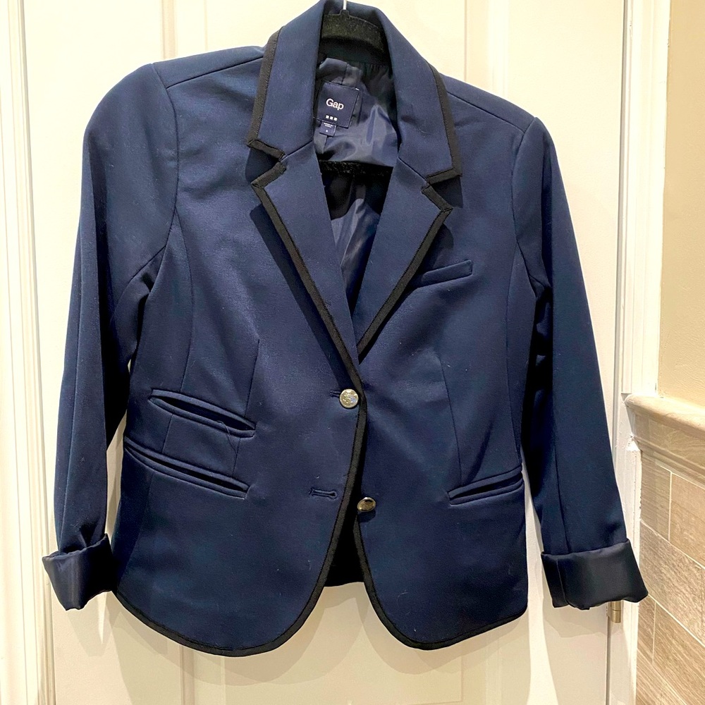 Gap cloth blazer navy blue Size 2